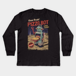 Pizza Bot Kids Long Sleeve T-Shirt